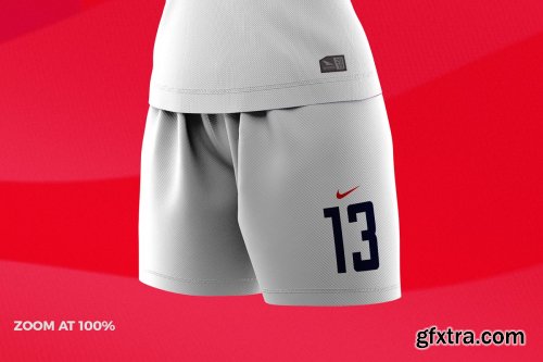 CreativeMarket - Women's Soccer Kit Mockup - Angle 4584749