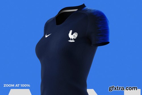 CreativeMarket - Women's Soccer Kit Mockup - Angle 4584749