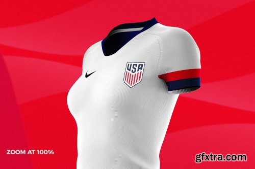 CreativeMarket - Women's Soccer Kit Mockup - Angle 4584749