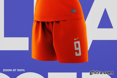 CreativeMarket - Women's Soccer Kit Mockup - Angle 4584749