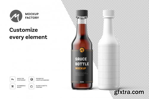 CreativeMarket - Sauce Bottle Mockup Vol.3 4585215