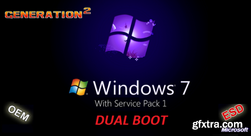 Windows 7 SP1 DUAL BOOT 34in1 OEM ESD Preactivated March 2020