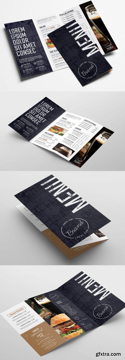 Trifold Bar Menu Layout 329398791