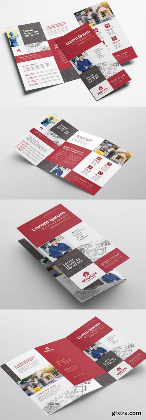 Trifold Brochure Layout for Construction Professionals 329398692