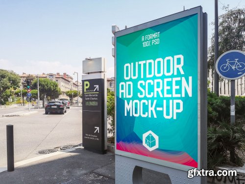 CreativeMarket - Outdoor Ad Screen MockUps 11 (v.1) 4581594