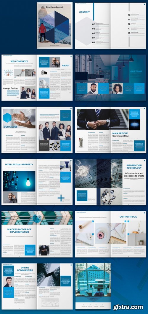 Blue Brochure Layout 330828271