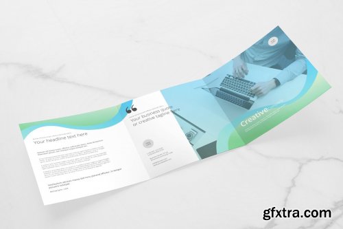 CreativeMarket - Creative Square Trifold Brochure 4691258