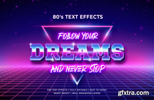 Retro 3d text style effect