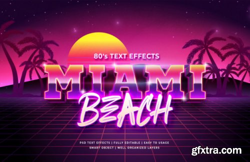 Retro 3d text style effect