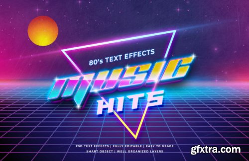 Retro 3d text style effect