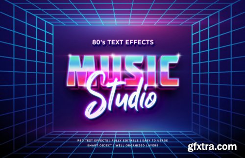 Retro 3d text style effect