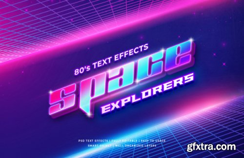 Retro 3d text style effect