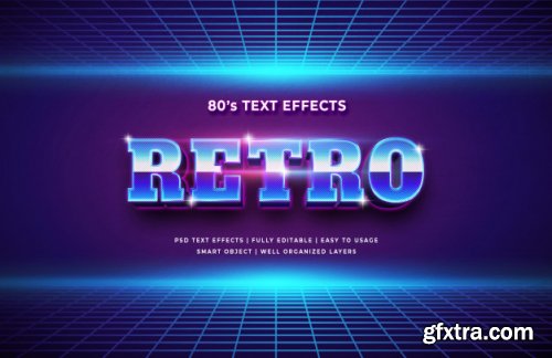 Retro 3d text style effect