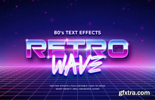 Retro 3d text style effect