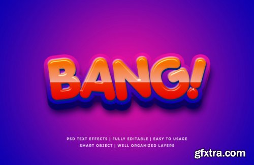 Cartoon 3d text style effect