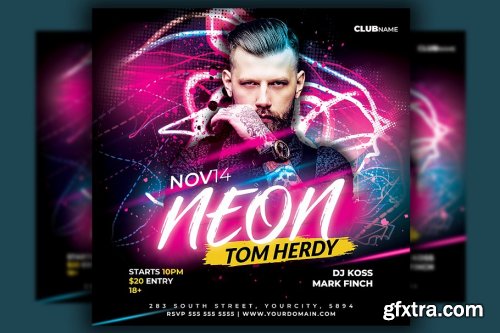 CreativeMarket - Dj Party Flyer Template 4586078