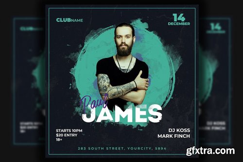 CreativeMarket - Dj Flyer Template 4586037