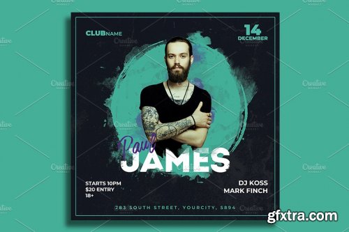 CreativeMarket - Dj Flyer Template 4586037