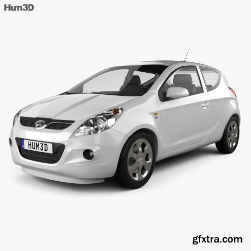 Hyundai i20 3-door 2010 3D model