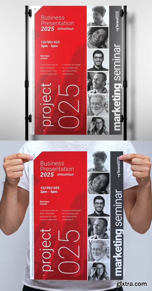 Modern Business Poster with Swiss Design Style 330835701