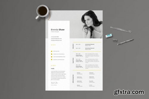 CreativeMarket - Cervantes Resume Template 4547911