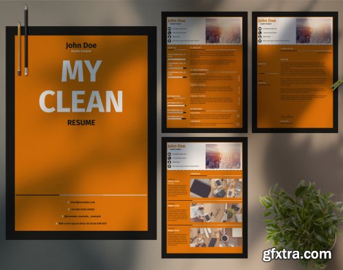 Black and Orange Resume Layout 331034901