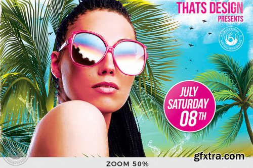 Beach Party Flyer Template V4