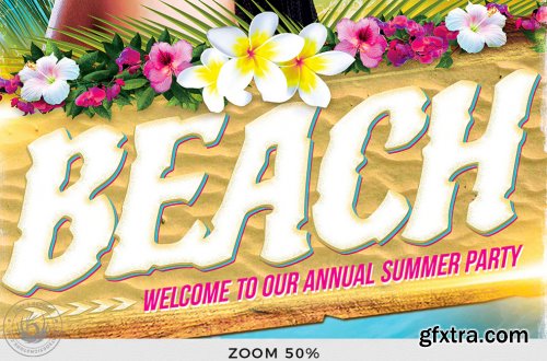 Beach Party Flyer Template V4