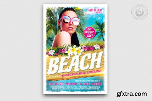 Beach Party Flyer Template V4