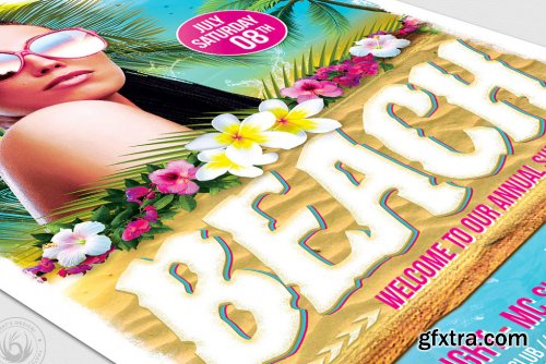 Beach Party Flyer Template V4