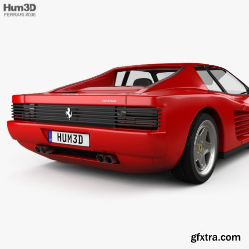 HUM3D Ferrari Testarossa 1986 3D Model