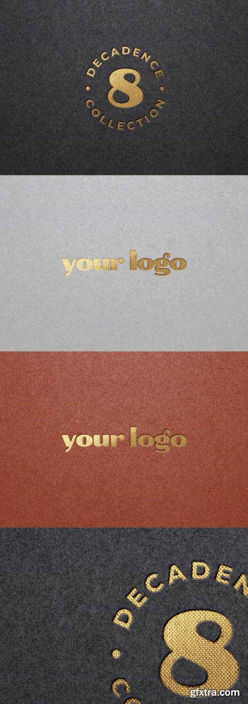 Gold Foil Paper Branding Pressed Effect 331497585