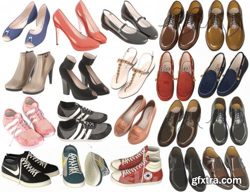 Large Shoe Collection 3D model