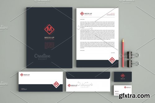 CreativeMarket - Branding Stationery Mockup 4443192