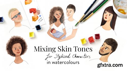  Mixing Skin Tones for Stylised Characters Using Watercolours