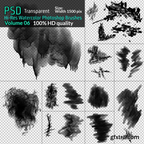 Watercolor photoshop png brushes