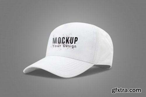 White baseball cap mockup template