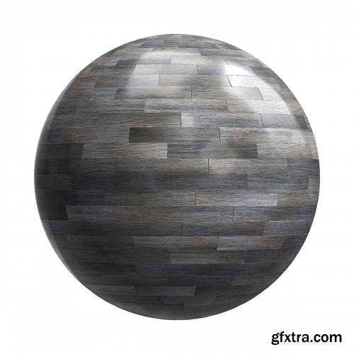 Black Strip Wood Parquet PBR Texture