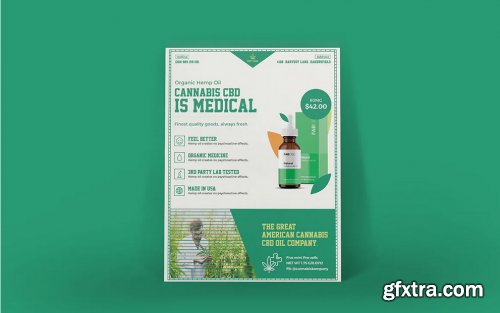 Cannabis Hemp Oil Products Identity PSD Template