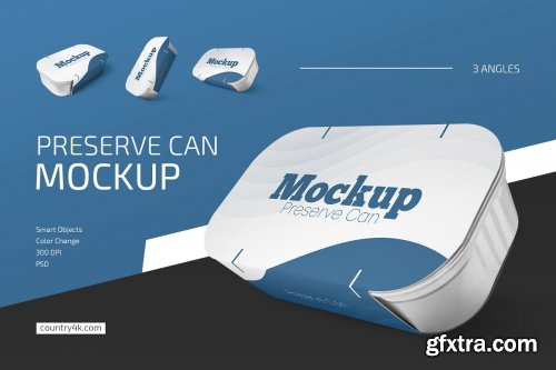 CreativeMarket - Preserve Can Mockup Set 4578955