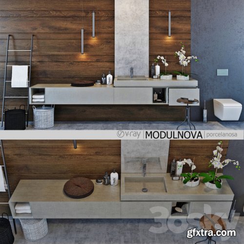 Set of bathroom furniture MODULNOVA