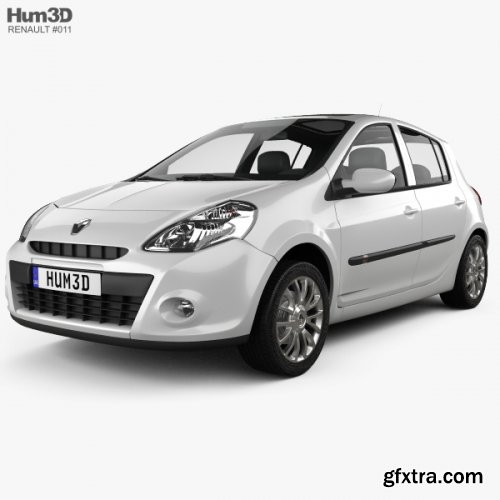 Renault Clio 5-door 2010 3D Model