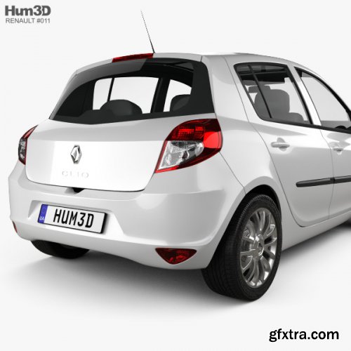 Renault Clio 5-door 2010 3D Model