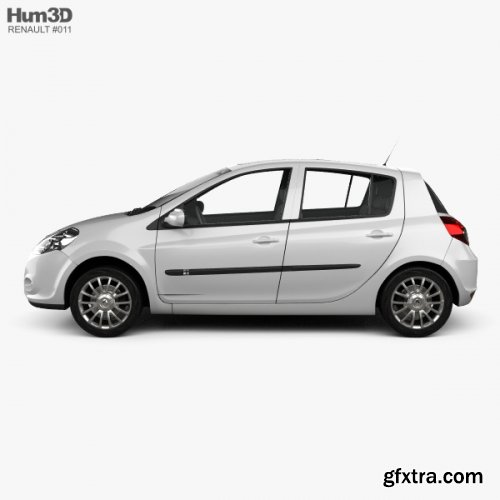 Renault Clio 5-door 2010 3D Model