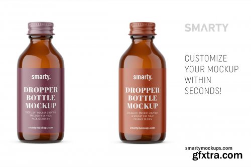 CreativeMarket - Amber dropper bottle mockup 4658394