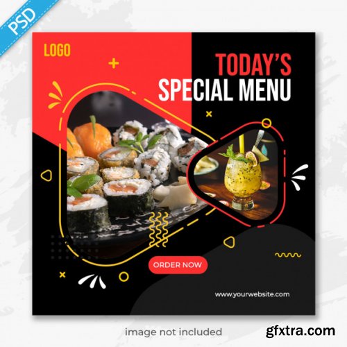 Food restaurant for social media instagram post banner
