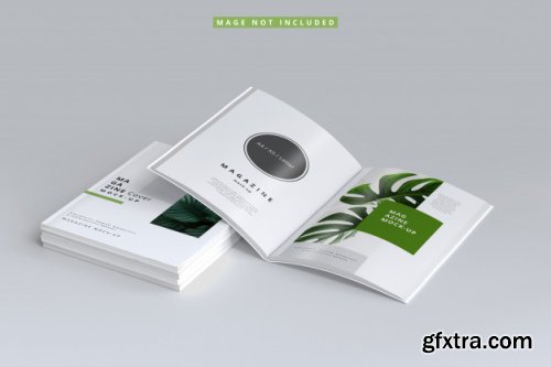 Magazine cover and inner pages mockups