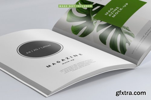 Magazine cover and inner pages mockups