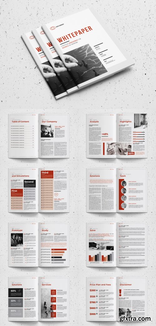 Business Proposal Layout with Red Accents 332499937