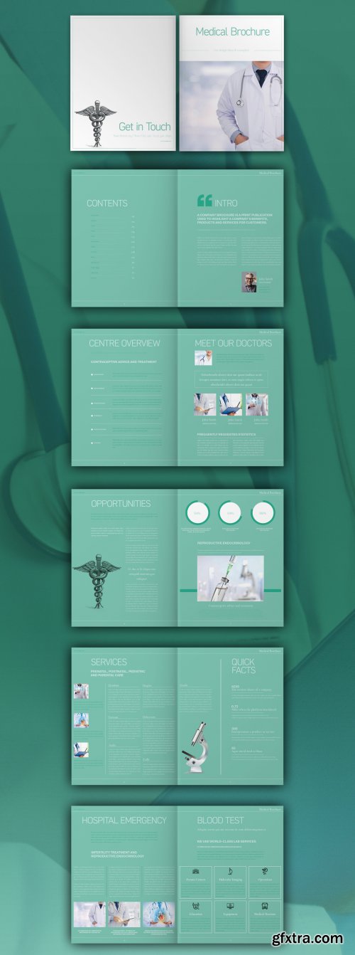 Teal Medical Brochure Layout 332491406